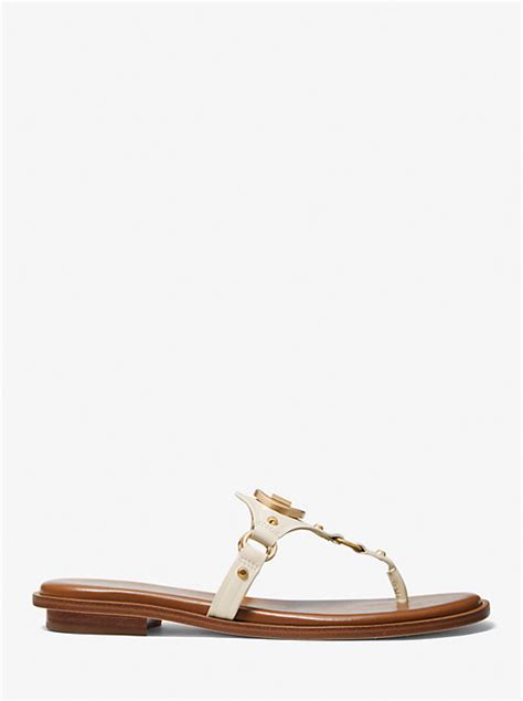 michael kors conway sandal|Conway Logo Charm Leather Sandal .